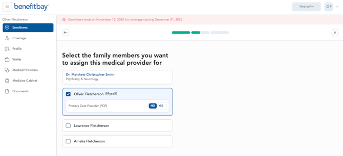 11 Provider lookup - select family member