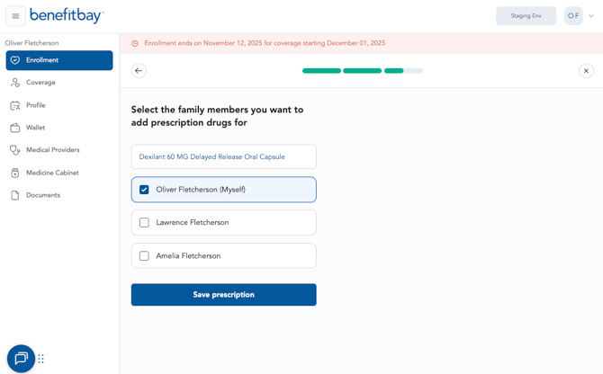 14 Prescription lookup - select family member