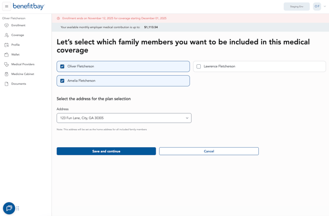 21 Selecting Family members on plan