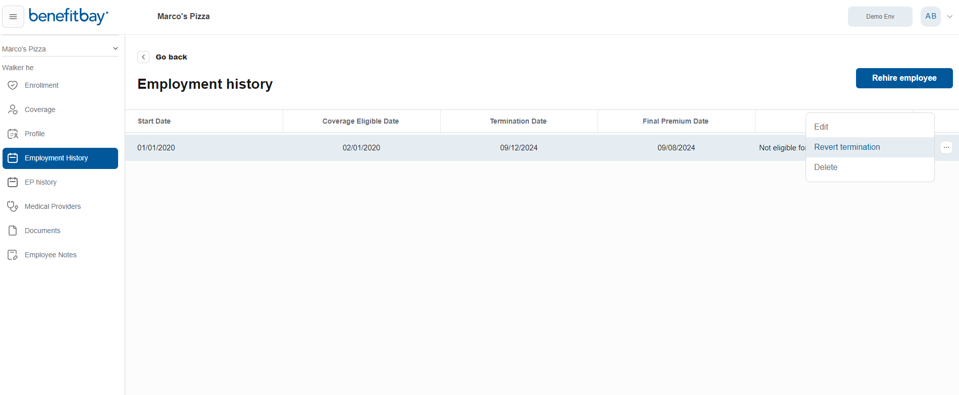 Terminating and Reverting Employee(s)